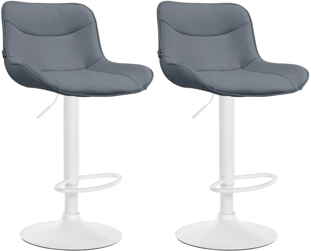 2er Set Barhocker Vonore Kunstleder weiЯ