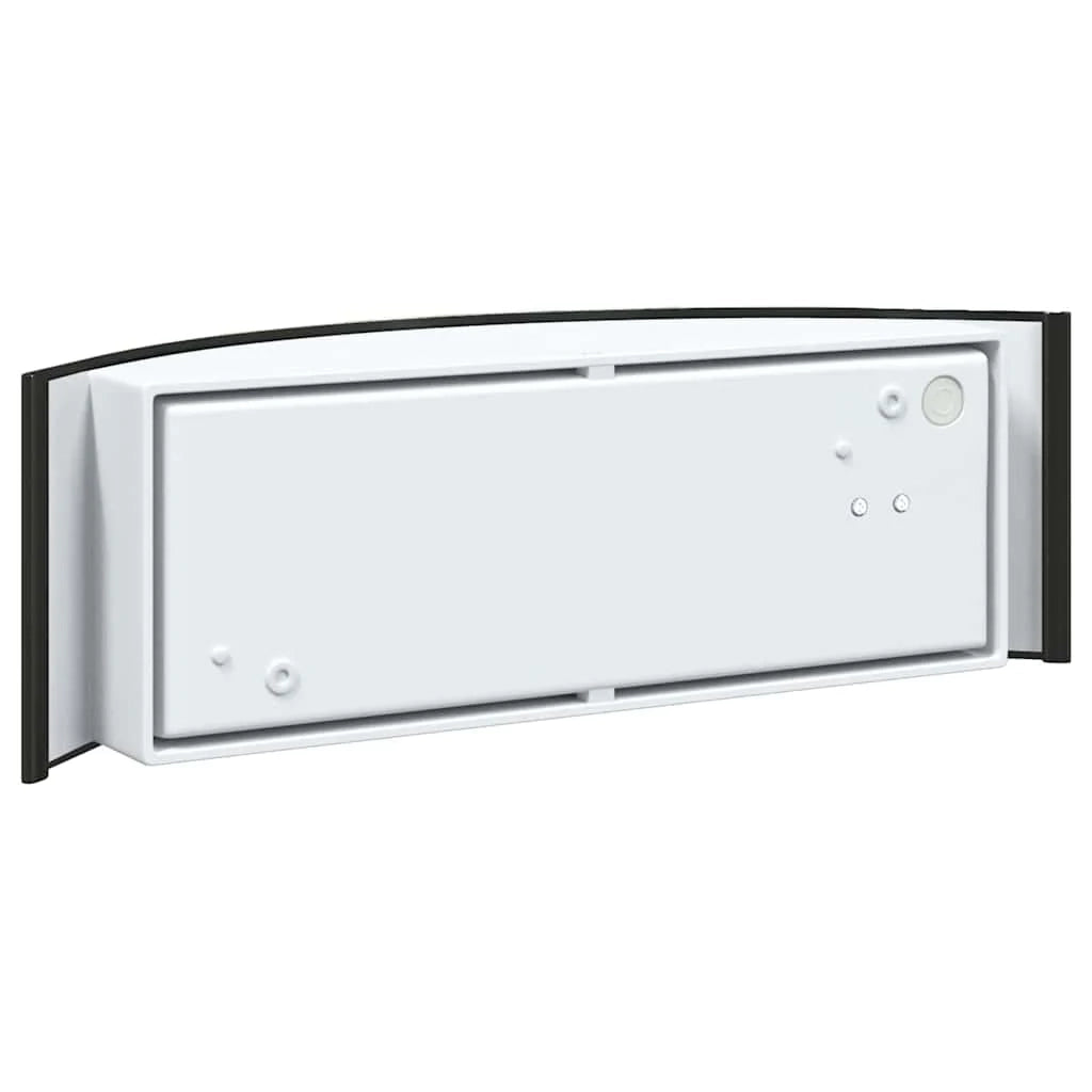 Moderna lampada da parete per esterni a forma di D 32 x 10 x 10 cm illuminazione minimalista e sostenibile in acciaio inox nero 02_0056525
