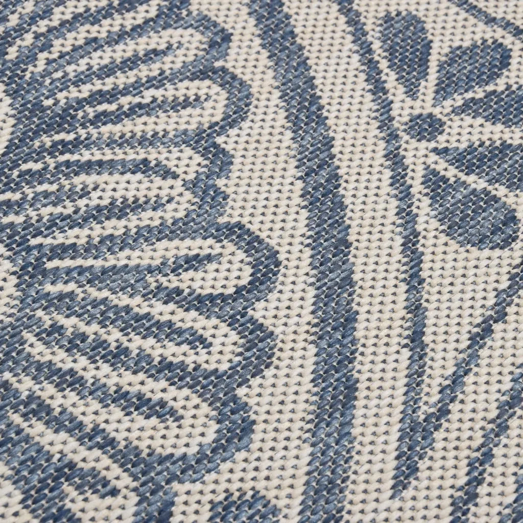Tappeto da Esterni a Tessitura Piatta 160x230 cm Motivo Blu 340832
