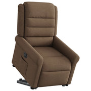 Poltrona Alzapersona Reclinabile Elettrica Marrone Tessuto 3303338