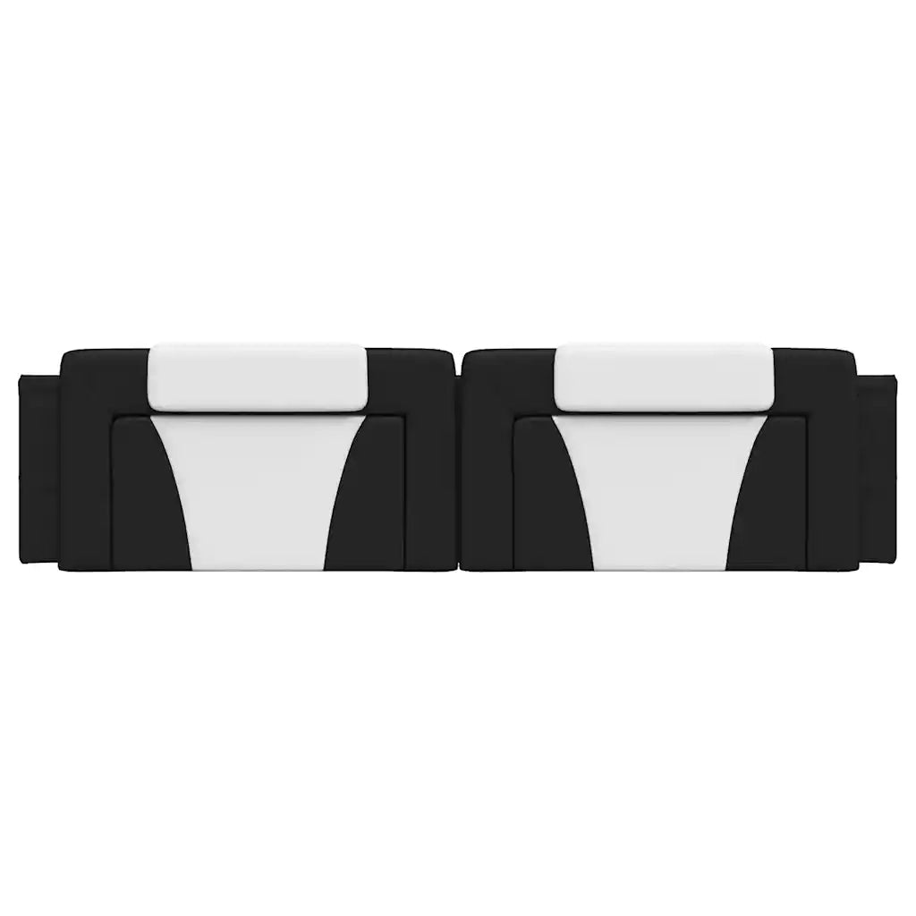 Cuscino Testiera Viana Nero e Bianco 200 cm in Similpelle CFW3614284