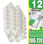 12 MAURY'S BUSTE SACCHETTI SALVASPAZIO SOTTOVUOTO BIANCHERIA DIMENSIONE MAXI 100X120CM