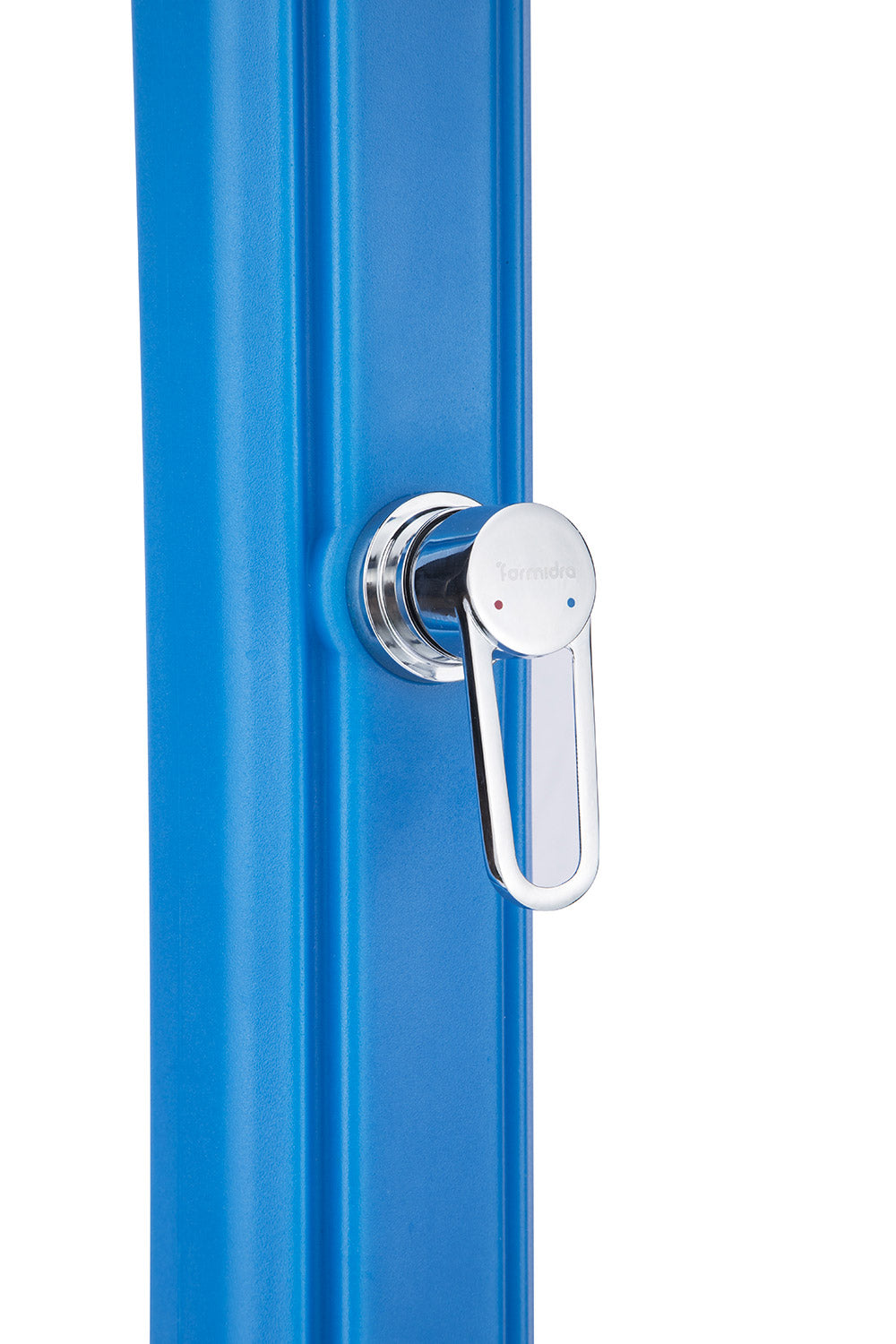 Doccia Solare da Giardino 28L Miscelatore e Lavapiedi Blu