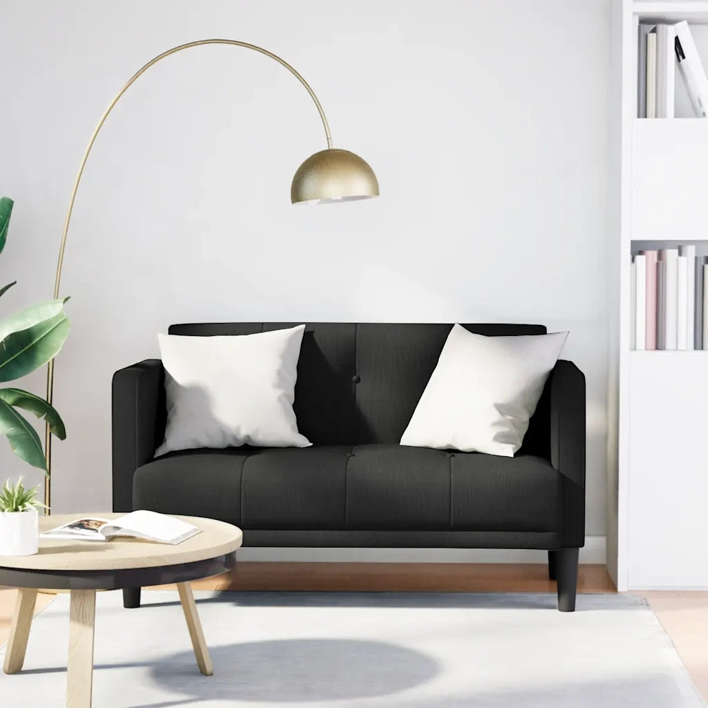 Divano | Divano da soggiorno | Sofa Divanetto Nero 111 cm in Tessuto