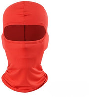 Due pezzi di maschera da vento per bicicletta, copertura completa di respirazione per la testa sportiva, copertura per moto e protezione solare per la testa, adatta per l'uso esterno in bicicletta - rosso