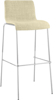 Sgabello bar Hoover in tessuto a 4 piedi struttura cromata 3