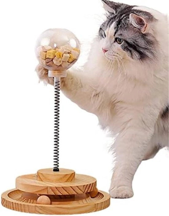 Puzzolante ciotola per gatti - Rilascio lento ciotola per gatti - Ciotola anti schizzo - Ciotola a puzzle per gatti - Ciotola a rilascio lento per gatti