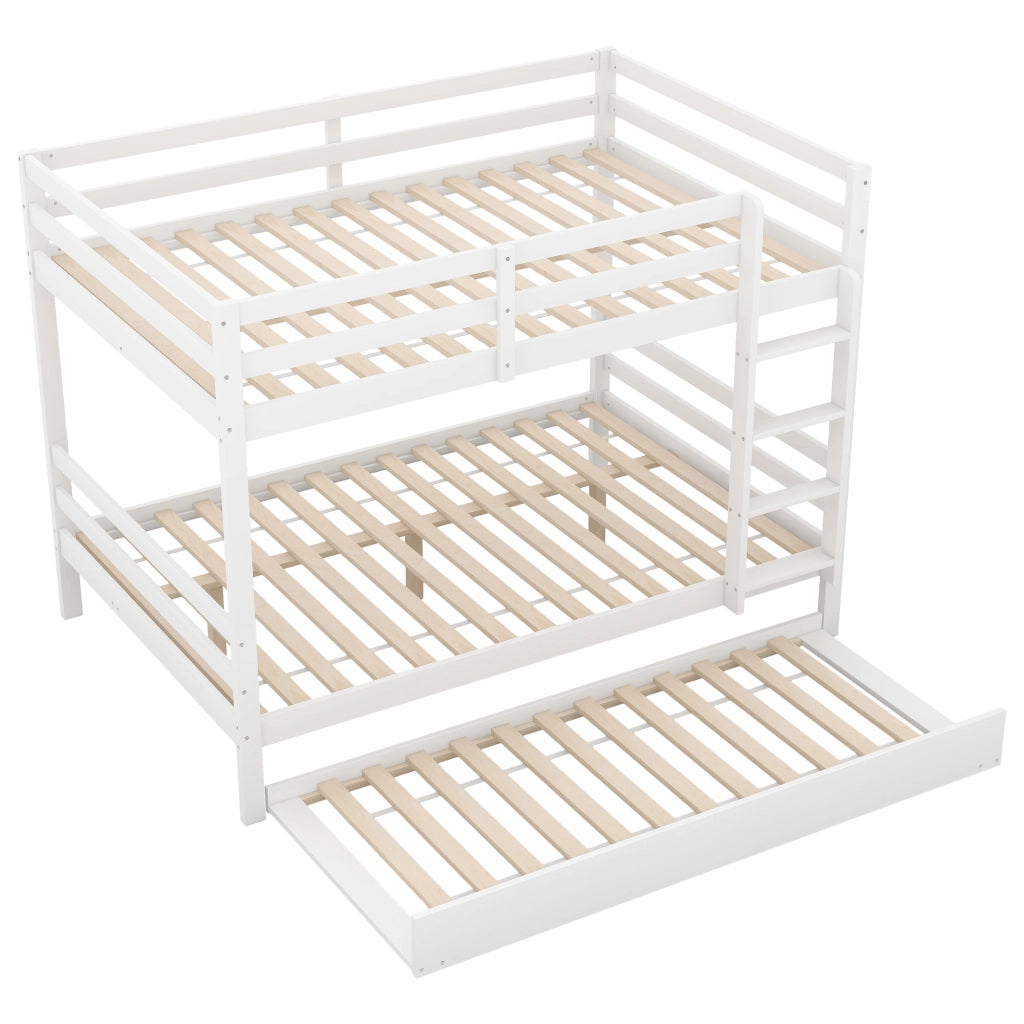 Letto a castello 140×200 cm con letto estraibile; sponde alte; scala stabile; senza materasso