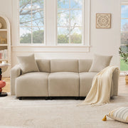 SOFA 3-4 posti 211x67x71 cm Chenille Beige