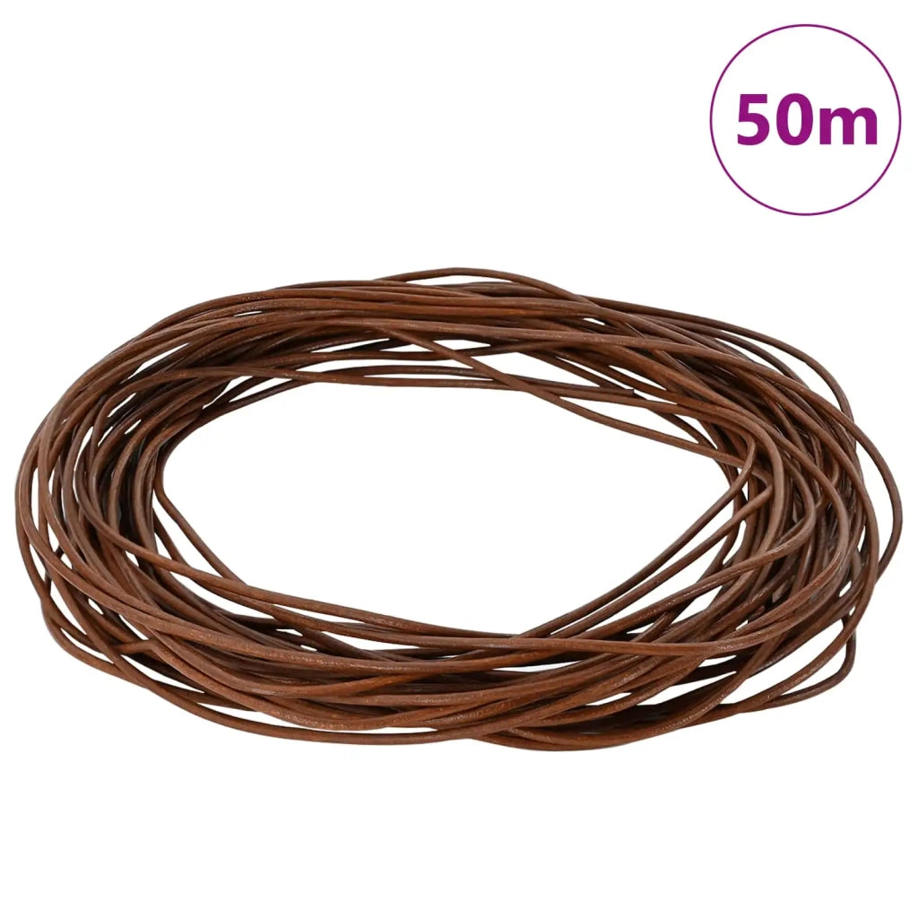 Cordino in Pelle Marrone Chiaro Ø1 mm x 50 m Pelle