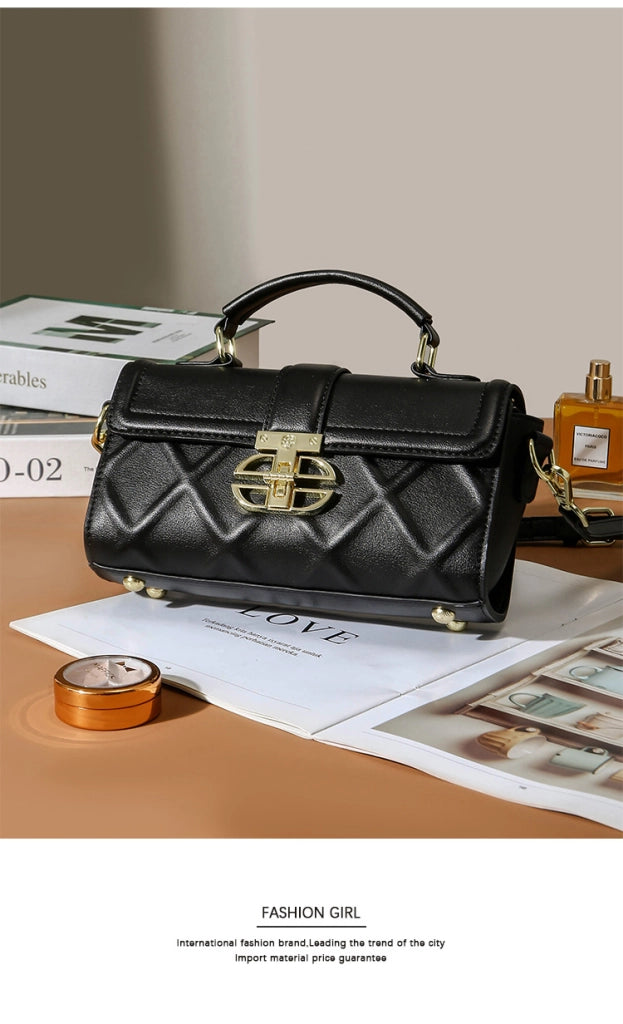 Borsa a mano/portafoglio da donna in vera pelle nera