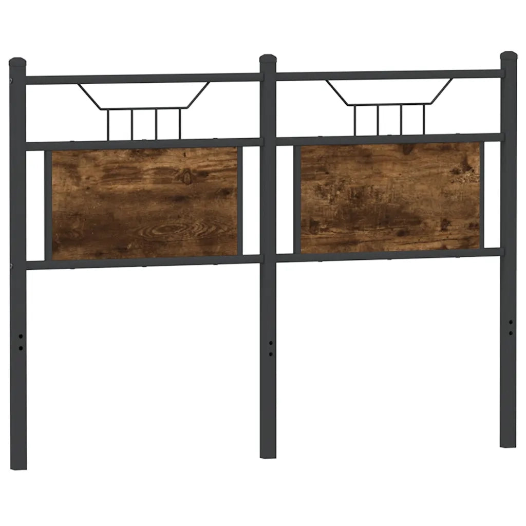 Testiera Rovere Fumo 120 cm in Legno Multistrato e Acciaio