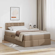 Letto con contenitore e LED con led Cappuccino 120 x 200 cm