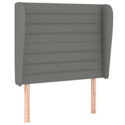 Testiera | Testata ad Orecchio Grigio Scuro 93x23x118/128 cm in Tessuto