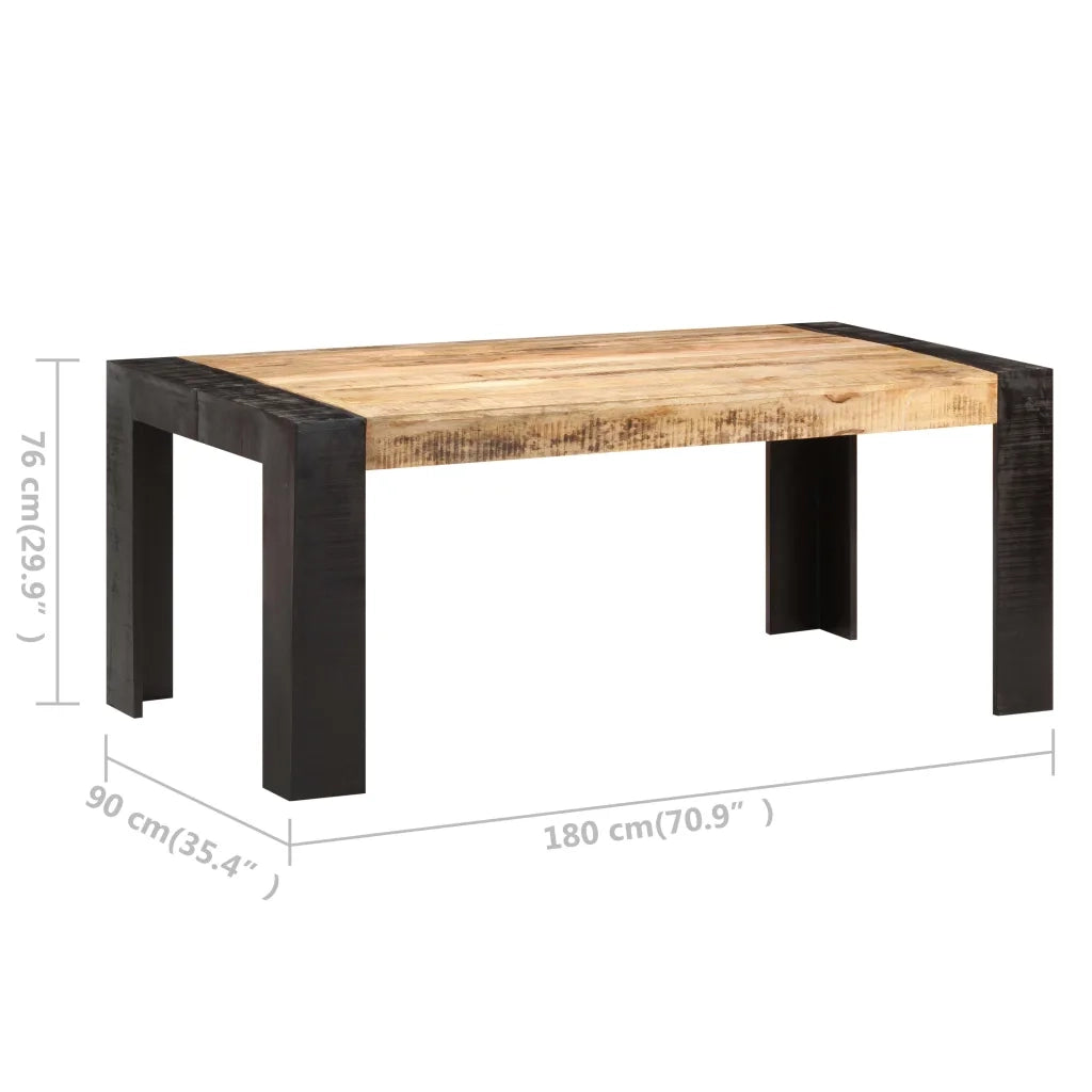 Tavolo da Pranzo 180x90x76 cm in Legno Massello di Mango cod mxl 16956