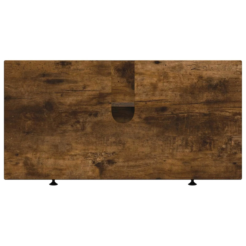 Armadio per Lavabo da Bagno EDE Rovere Fumo 82 x 41 x 59 cm 895920