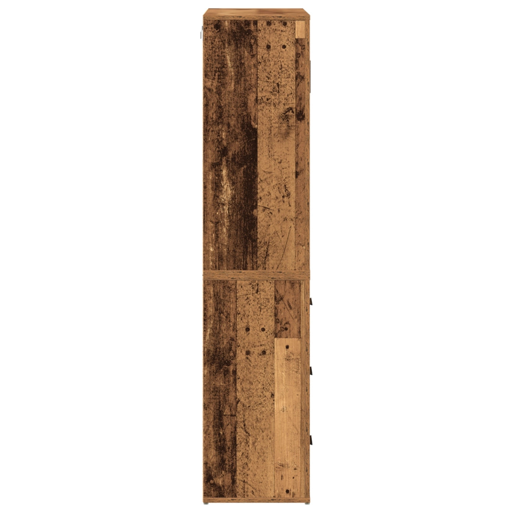 Alto armadio Legno antico 80x33x150 cm Legno ingegnerizzato