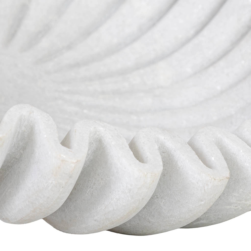 Ciotola in marmo bianco 30x30x8h cm