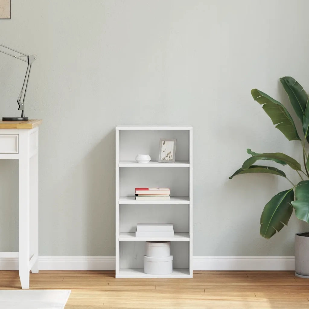 vidaXL Armadietto Laterale ODDA Bianco 40x24x79 cm Legno Massello Pino