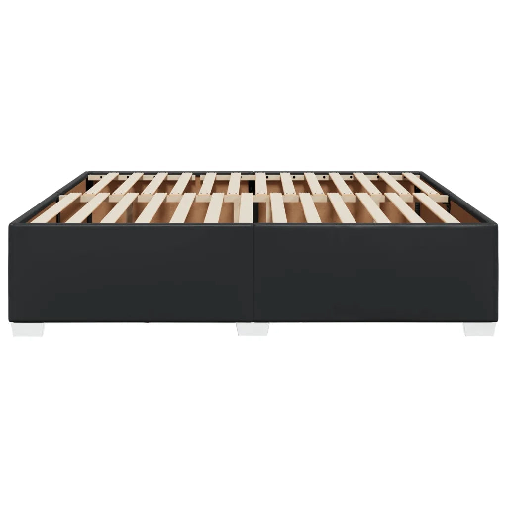 Giroletto-Struttura Letto Nero 200x200 cm in Similpelle 895441