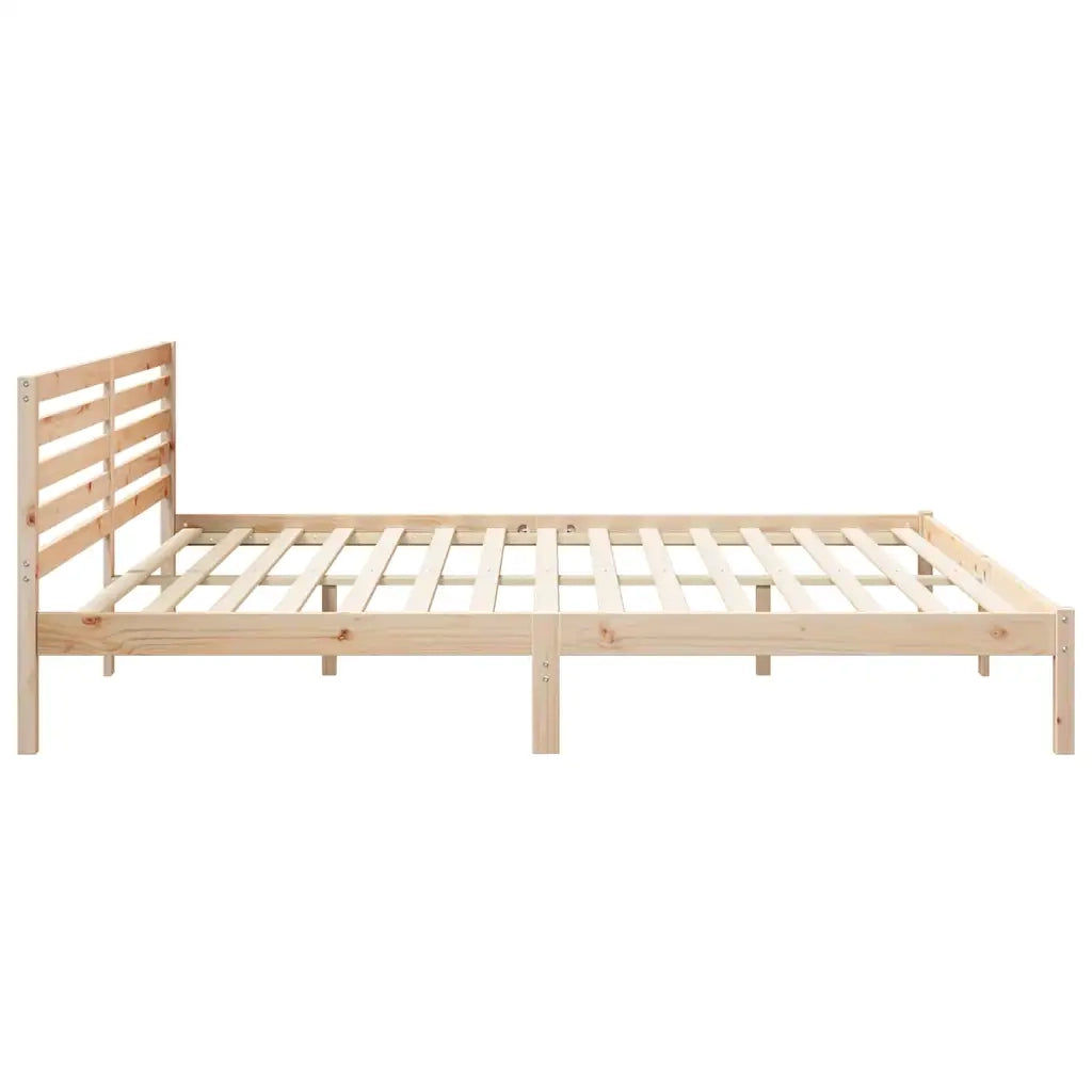 Struttura del letto Marrone 200 x 210 cm Pino massello