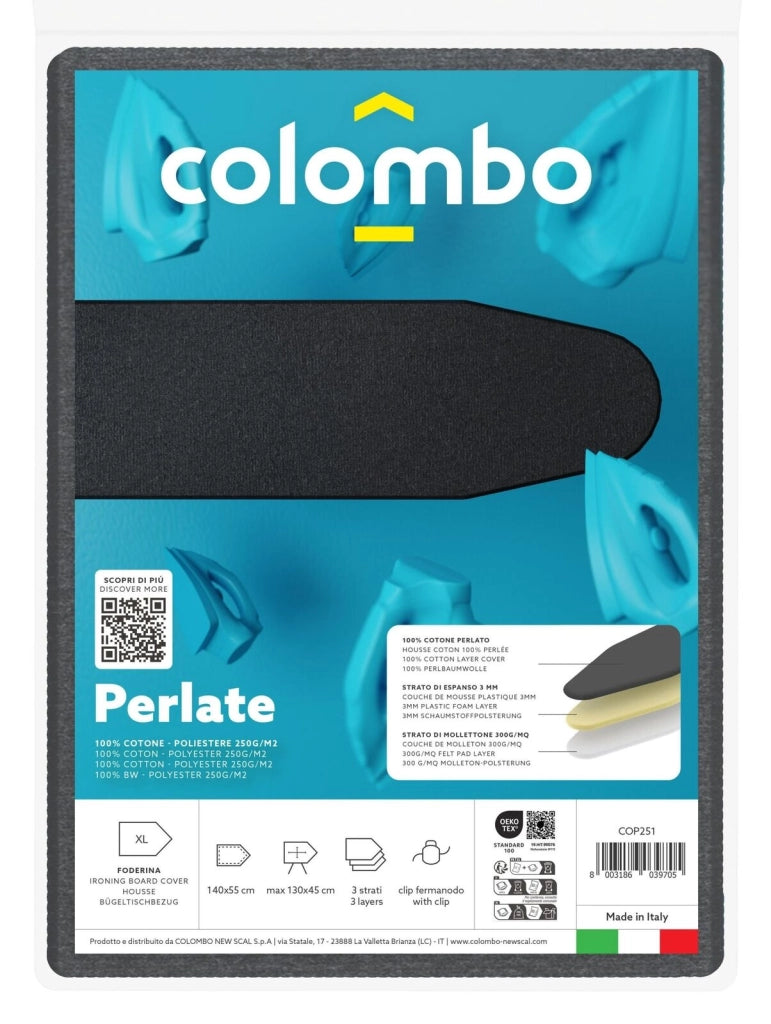 Colombo New Scal Perlate XL Copertura superiore dell'asse da stiro Cotone