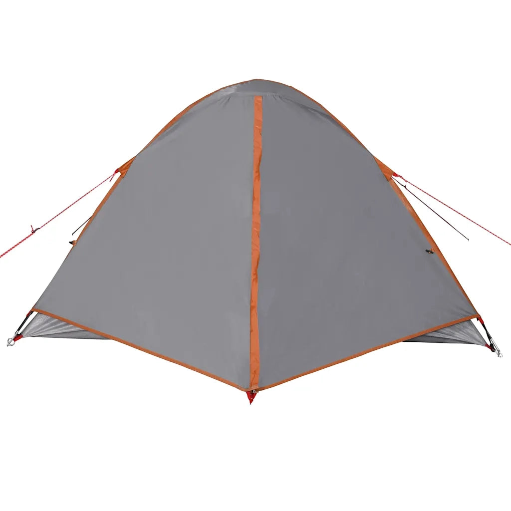 Tenda da Campeggio a Cupola 3 Persone-Tenda per Escursionismo Arancione Impermeabile 628165