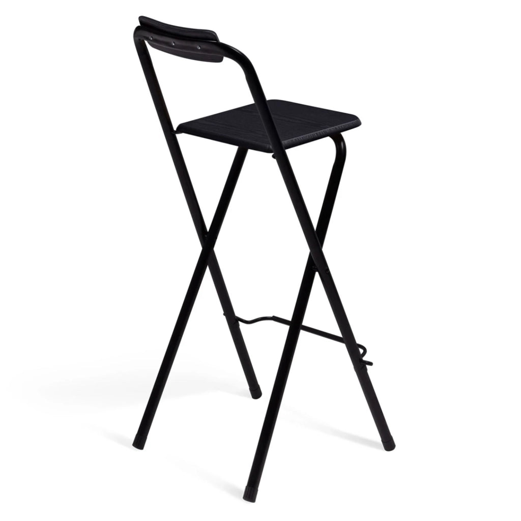 IDMarket - Set di 4 sgabelli da bar pieghevoli DELSON neri