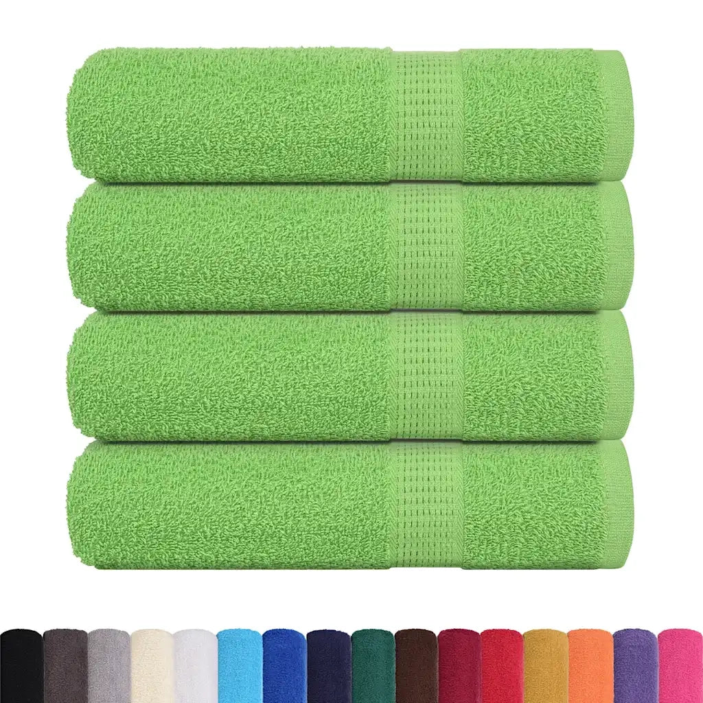 Asciugamani da doccia FROGN 4 pz Verde mela 70x140 cm 360 g/m² 137026