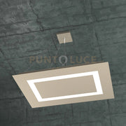CARPET SOSPENSIONE RETTANGOLARE GRANDE 4 LUCI SABBIA 1137-SRG-SA