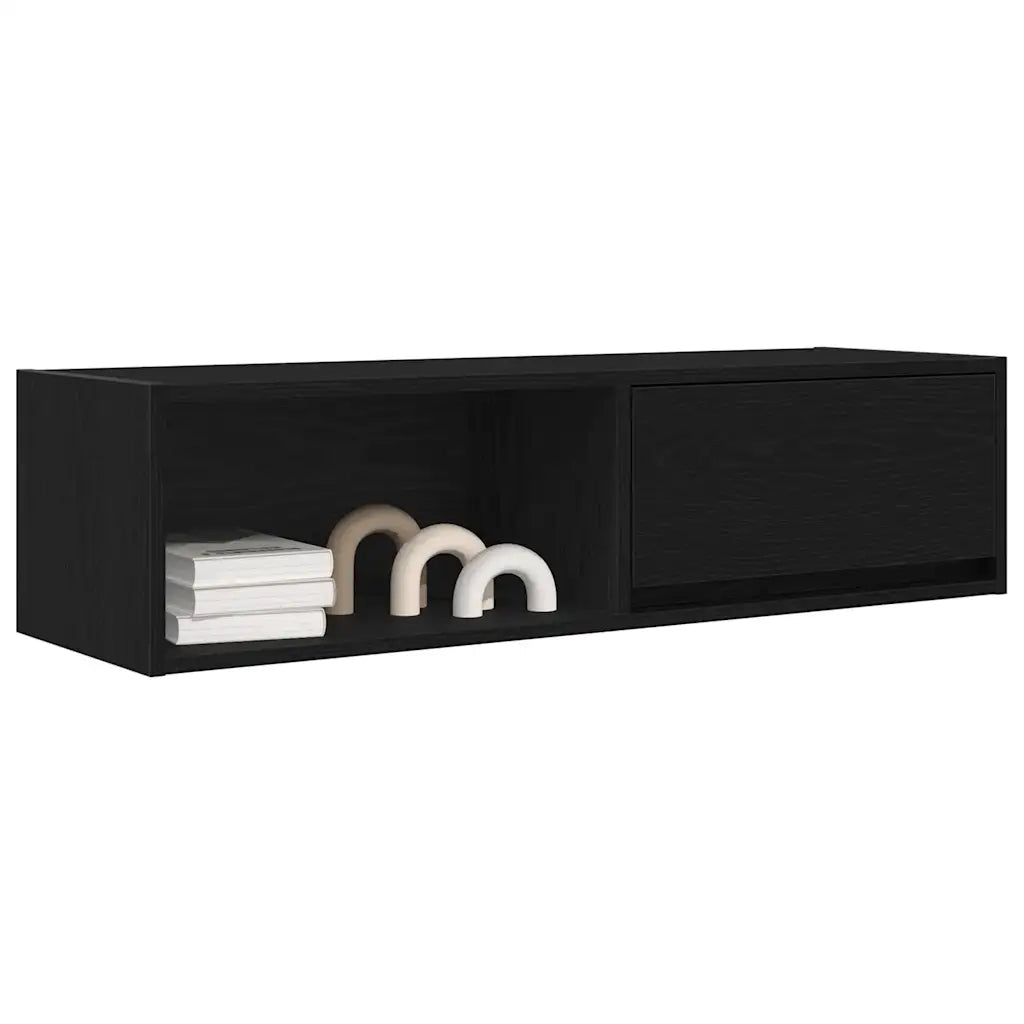 Mobili TV 2 pz Rovere Nero 100x31x25,5 cm in Legno Multistrato 861475