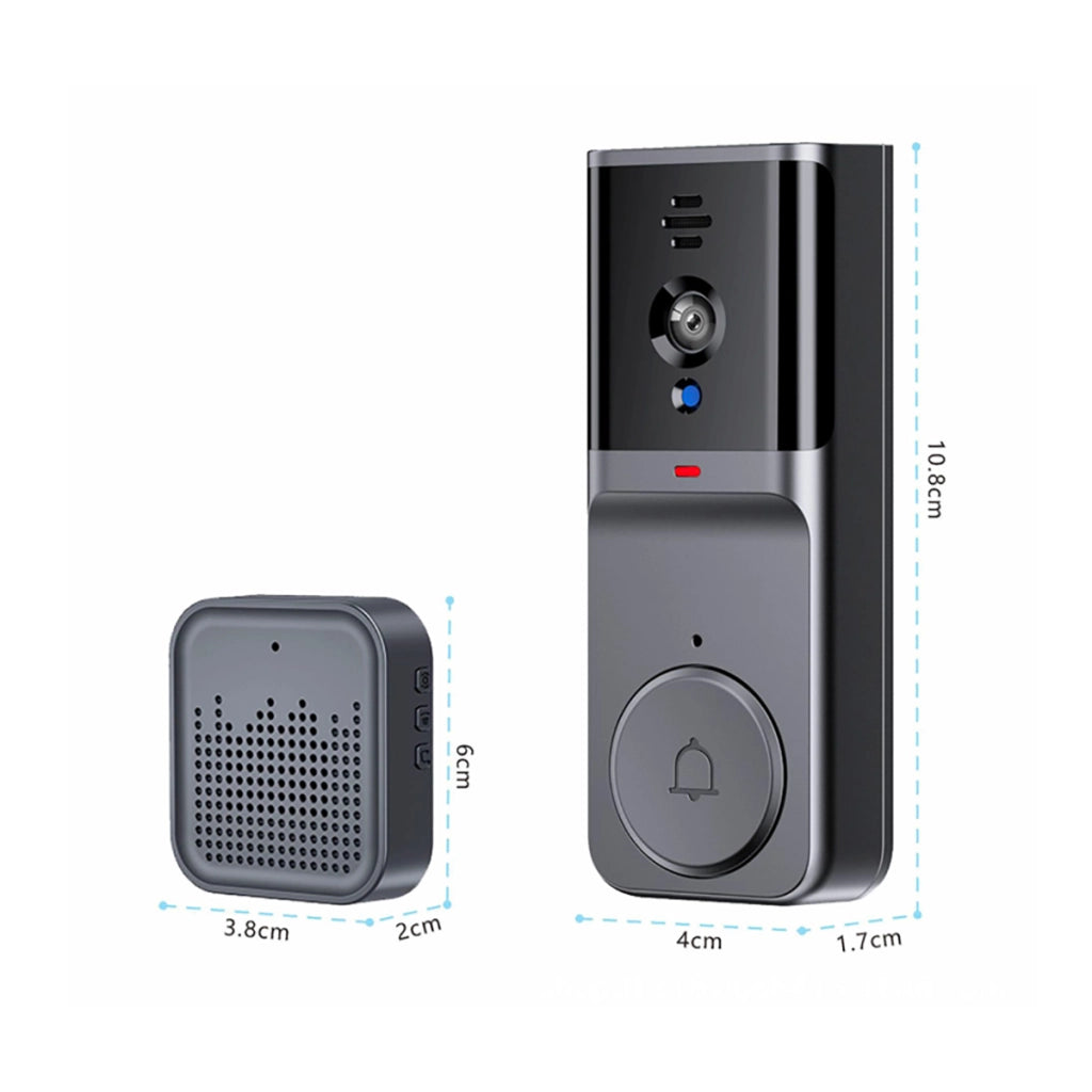 Videocitofono connesso Wi-Fi con campanello XRing IP65 Rilevamento movimento notturno Nero Avizar