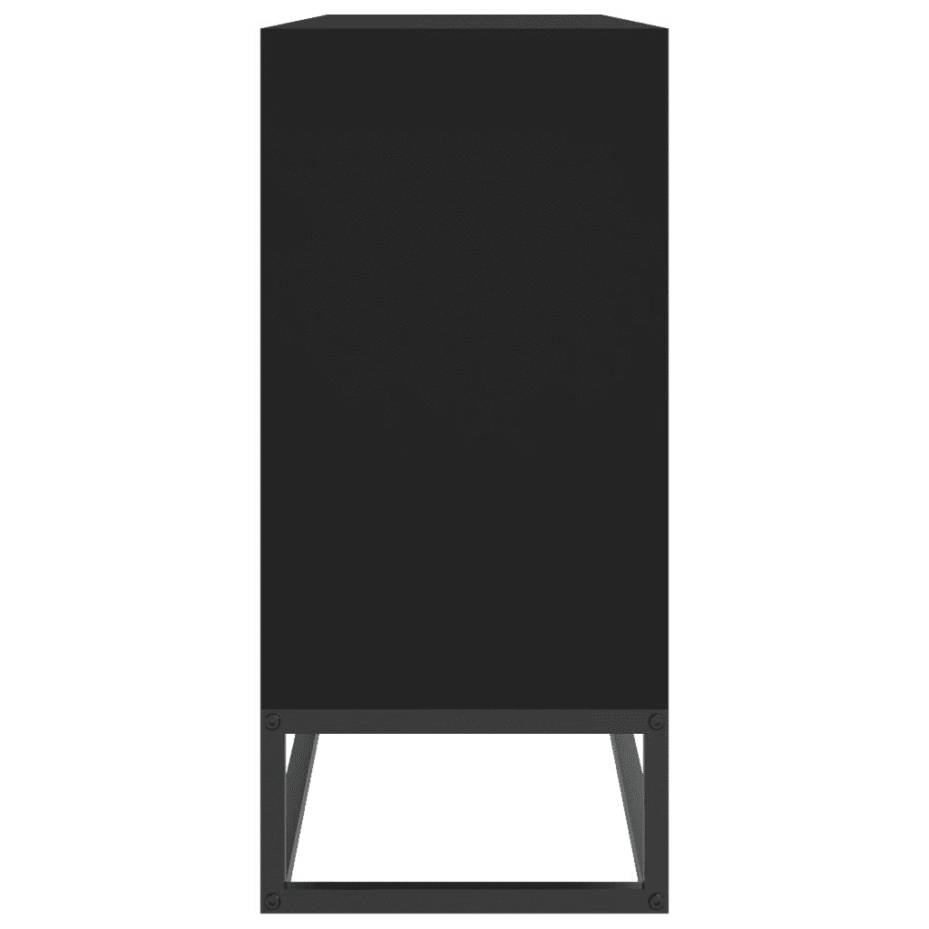 Credenza-Buffet-Armadio da cucina Nera 105x30x65 cm in Legno Multistrato 326812