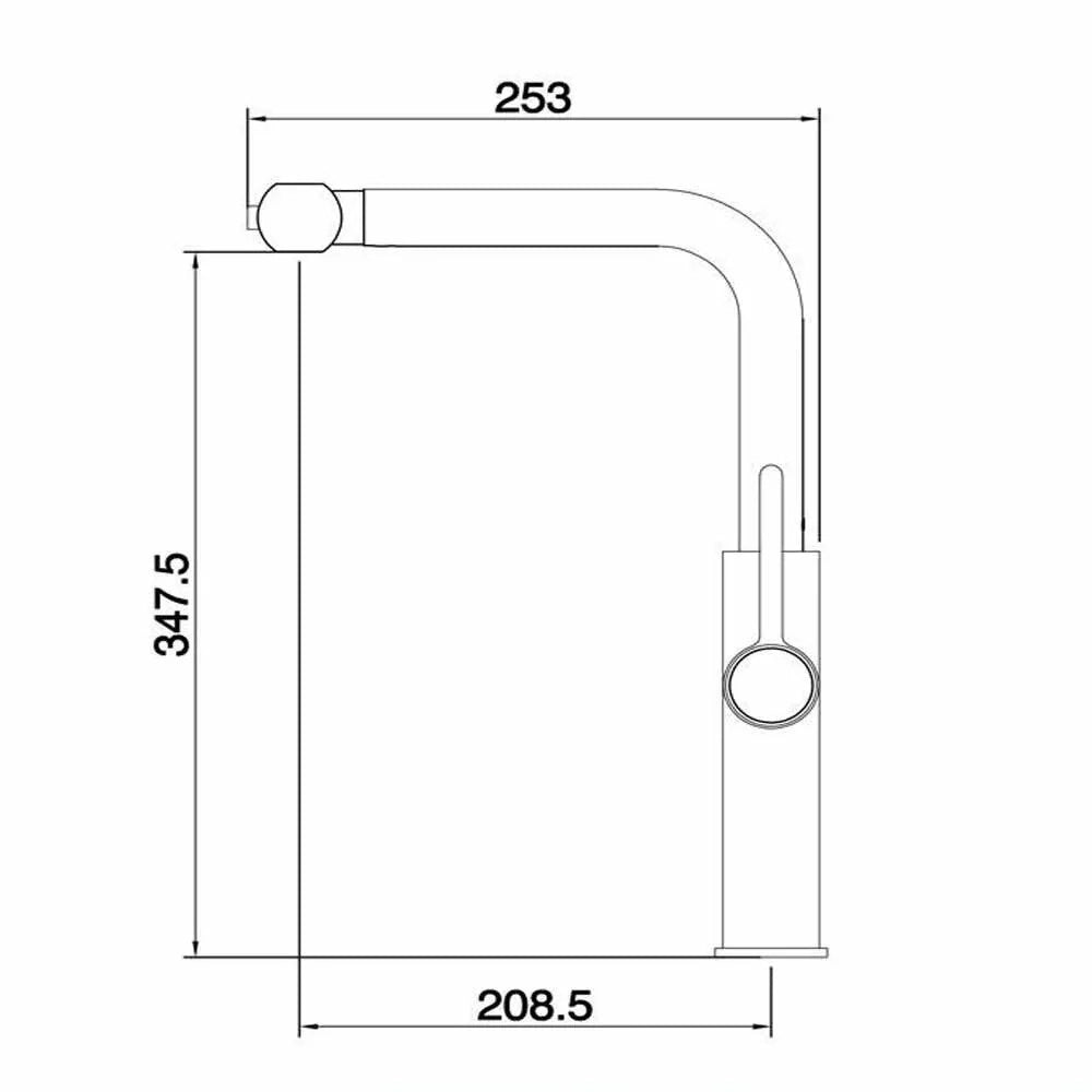Trade Shop - Rubinetto Cucina Estraibile Con Erogatore Girevole 2 Getti Acciaio Satinato 87257 -