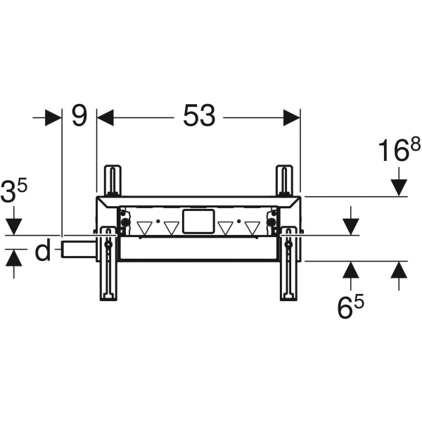 MODULO COMBIFIX PER DOCCIA CON SCARICO A PARETE GEBERIT  Per massetto H.6590 mm     GEBERIT