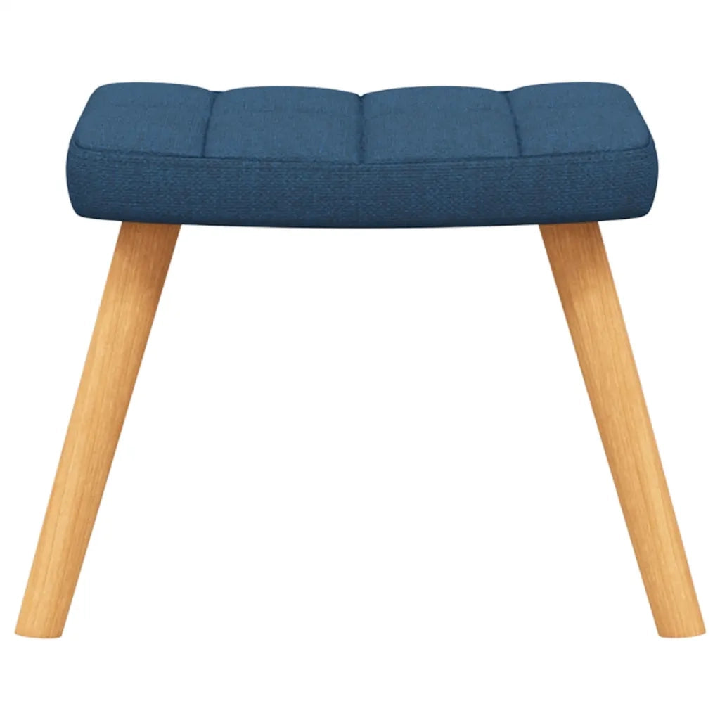 Poltrona Relax con Poggiapiedi Blu in Tessuto 327934