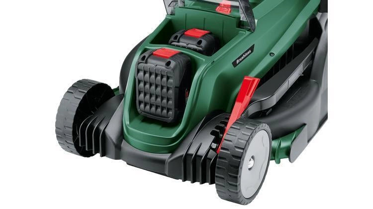 Bosch 06008B9E01 UniversalRotak Tagliaerba a spinta Batteria Superficie 550 m² Larghezza taglio 37 cm colore Nero Verde