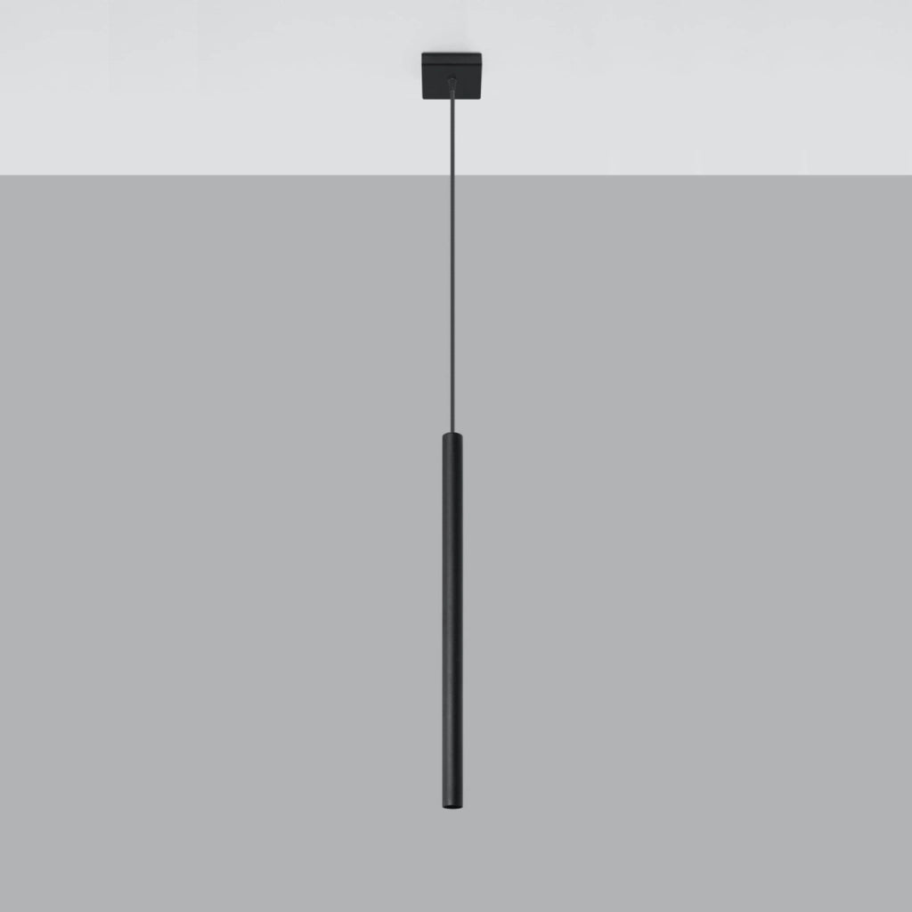 Lampada a sospensione Velino 1 nera in metallo G9 Pure Lume