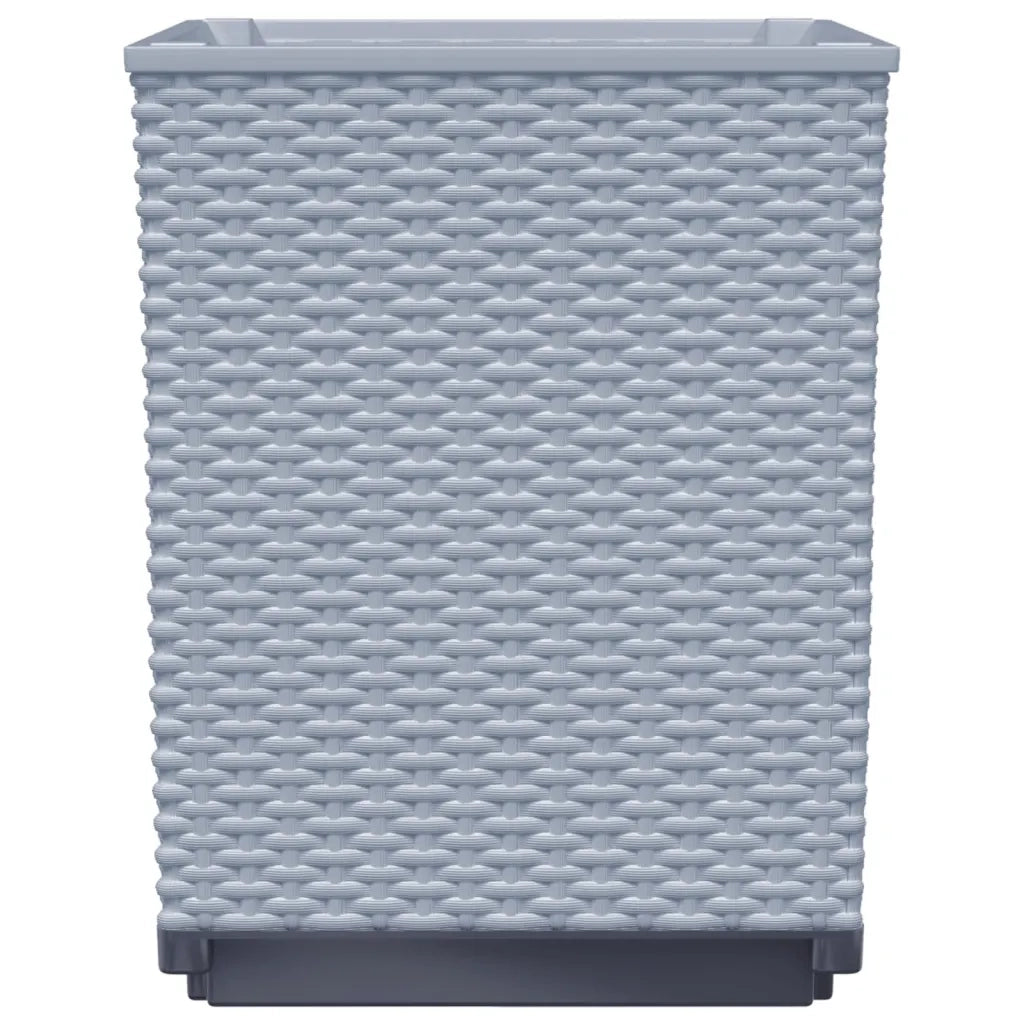 2 pz Fioriere | Cassetta per fiori | Vaso Grigio Chiaro 30x30x37 cm in Polipropilene