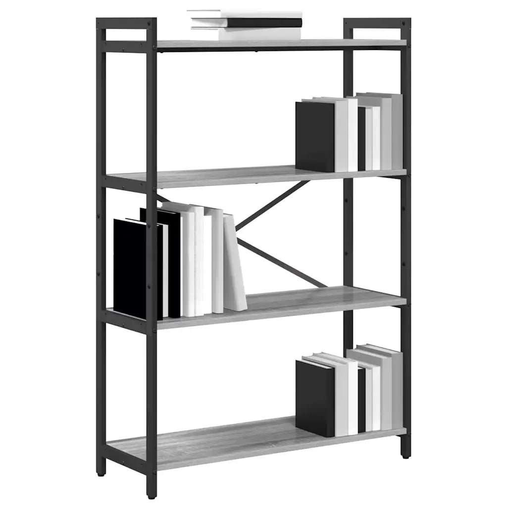 Libreria Grigio sonoma 80 x 30 x 120 cm Legno multistrato 868422