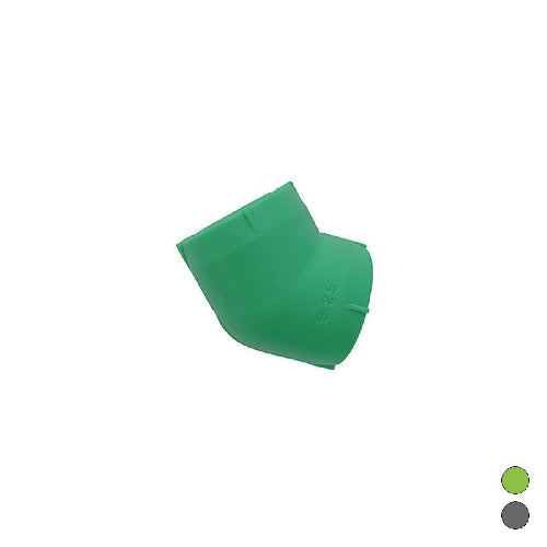 GOMITO LISCIO 45  ° IN POLIPROPILENE- Diam. 25- DH- pezzi 1