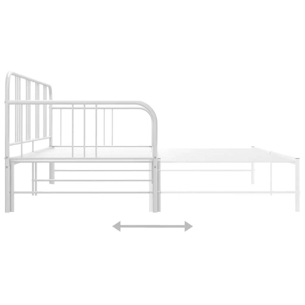 Telaio Divano Letto Estraibile Bianco in Metallo 90x200 cm cod mxl 58382