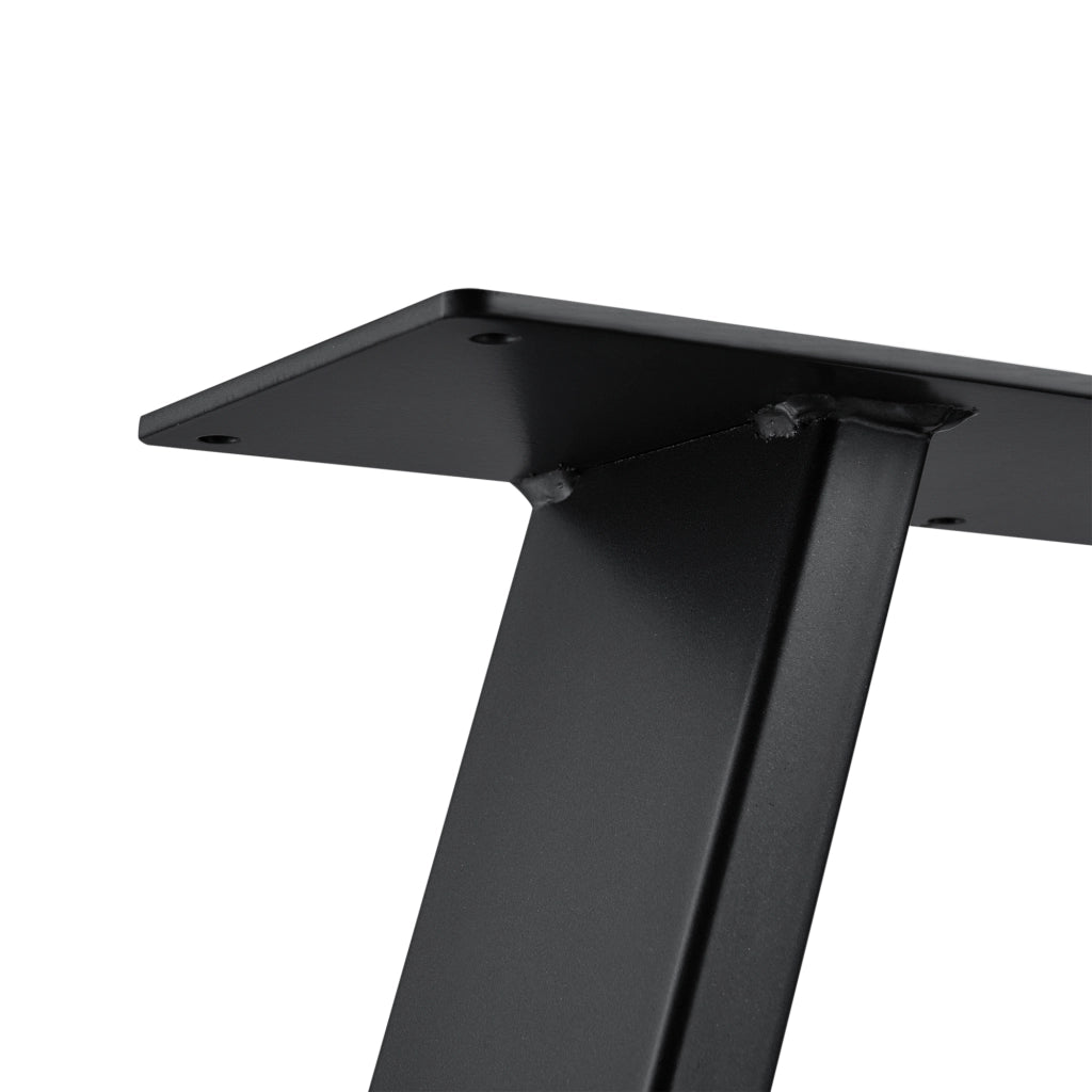 Set di 2 Gambe in Acciaio per Mobili Fai da Te - Altezza 40 cm - Trapezoidale incl. Feltrini - Nero [en.casa]