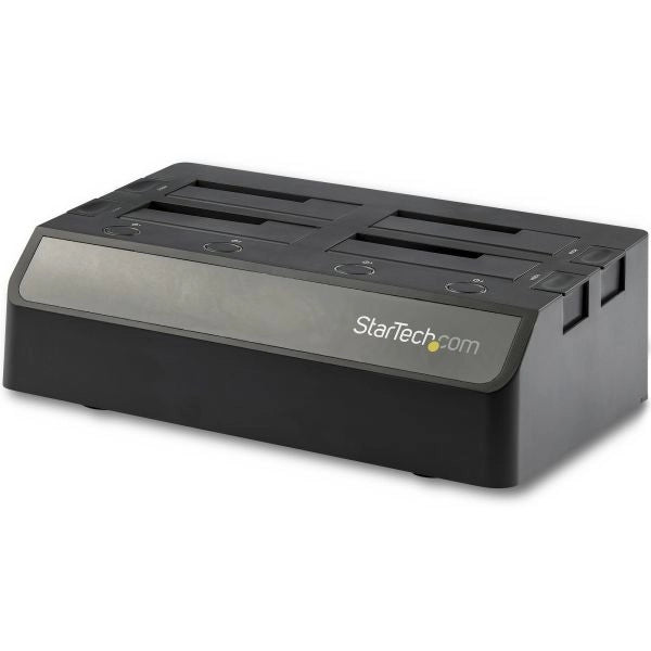 Startech.com docking station per hard disk usb-sata a 4 alloggiamenti, usb 10gbps, dock esterno per ssd / hdd da 2,5" e 3,5", sata iii, alloggiamento hot-swap, carica dall'alto - SDOCK4U313