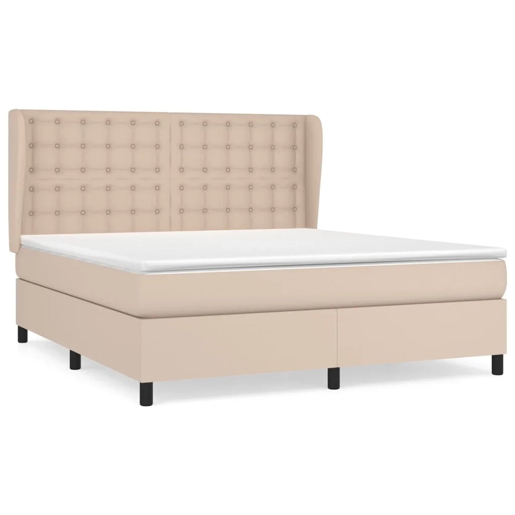 Giroletto a Molle con Materasso Cappuccino 180x200cm Similpelle 3129050