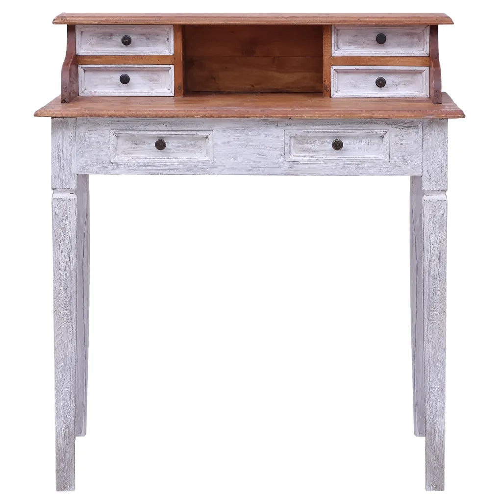 Scrivania con Cassetti 90x50x101 cm in Legno Massello di Mogano 283911