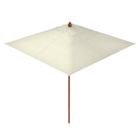 Ombrellone da Giardino Quadrato 3,5x3,5m Palo in Legno Ecrù