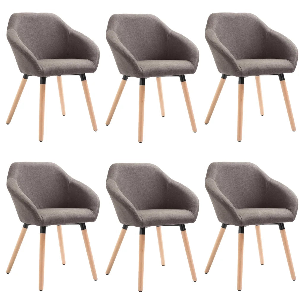 Sedie da Pranzo 6 pz Grigio Talpa in Tessuto 278426