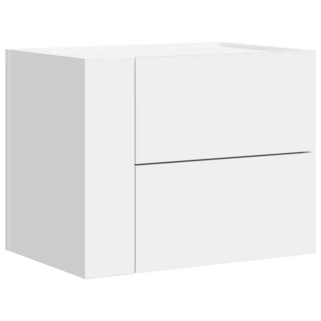 Comodino | Armadio da Notte | Mobiletto da notte a Parete Bianco 45x30x35 cm