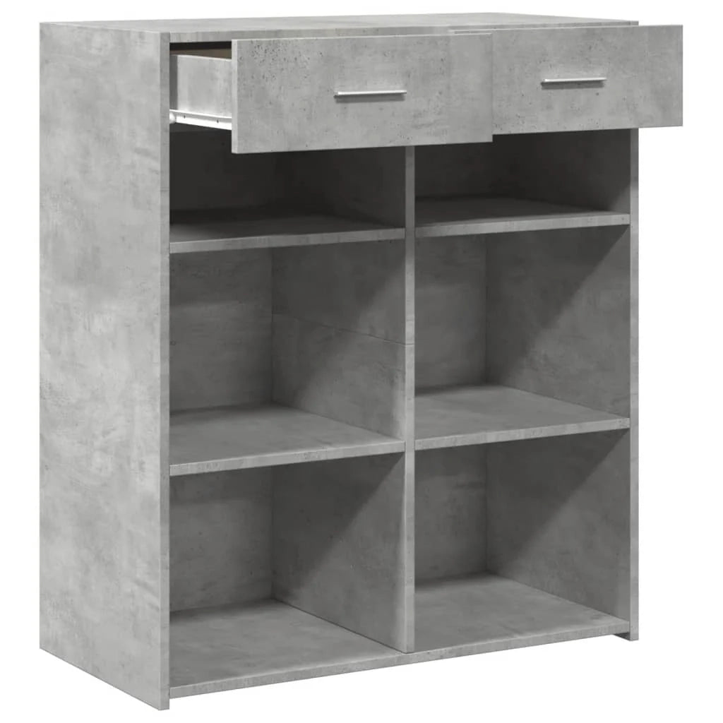 Buffet credenza cassettiera mobiletto mobile contenitore organizer per cucina soggiorno salotto 80 x 42,5 x 93 cm legno ingegnerizzato grigio 02_0032108